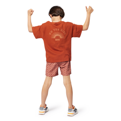 Baumwollshirt mit Stickerei BOSS JUNGE