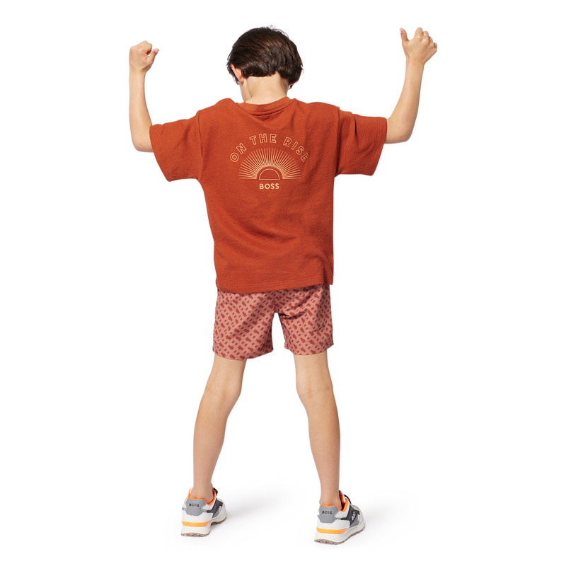 Baumwollshirt mit Stickerei BOSS 
                        JUNGE