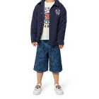 Jeans-Bermudas mit Druck KENZO KIDS 
                    JUNGE
