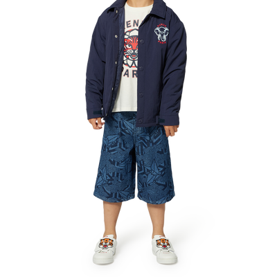 Jeans-Bermudas mit Druck KENZO KIDS JUNGE