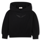 Kapuzenpullover mit &uuml;berschnittenen Schultern, SCHWARZ, hi-res