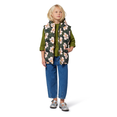 Daunenjacke mit abnehmbaren &Auml;rmeln KENZO KIDS M&Auml;DCHEN