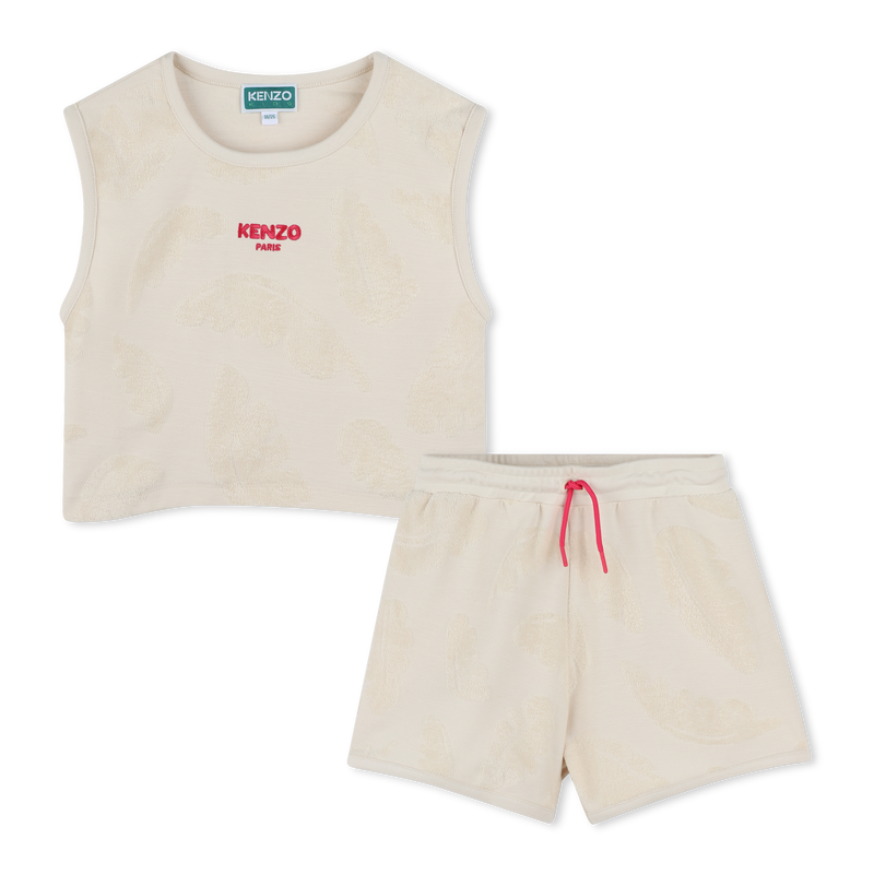 Croptop und Shorts aus Frottee KENZO KIDS 
                        MÄDCHEN