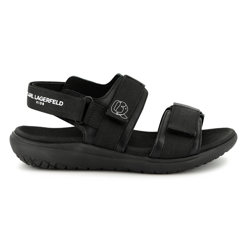 Ledersandalen mit Klett KARL LAGERFELD KIDS 
                        JUNGE