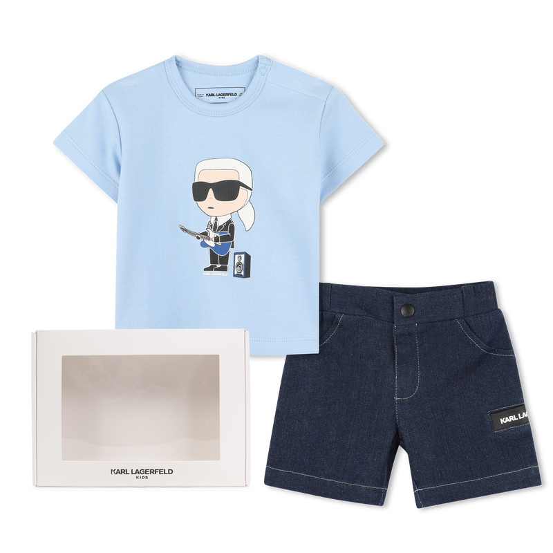 Set aus T-Shirt und Bermudas KARL LAGERFELD KIDS 
                        JUNGE