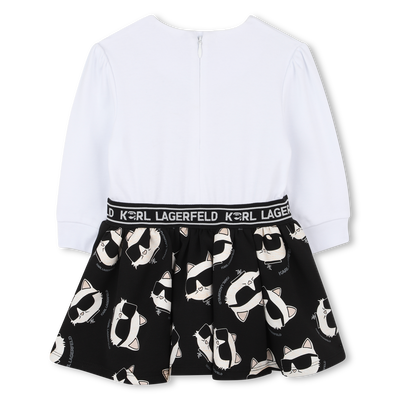 Lang&auml;rmeliges Kleid KARL LAGERFELD KIDS M&Auml;DCHEN