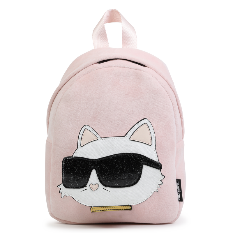 Kleiner Velours-Rucksack KARL LAGERFELD KIDS 
                        M&Auml;DCHEN