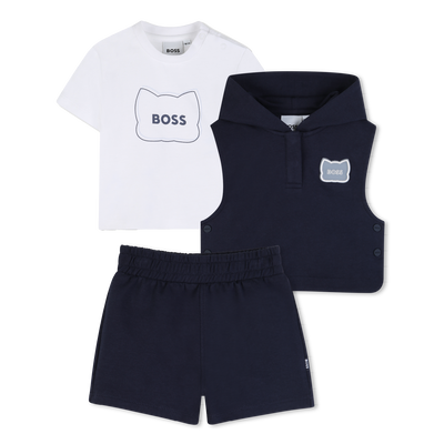 T-SHIRT + SWEATSHIRT + SHORTS SET BOSS JUNGE