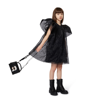 Handtasche aus feinnarbigem, beschichtetem Textil KARL LAGERFELD KIDS M&Auml;DCHEN