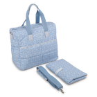 Gesteppte Wickeltasche aus bedruckter Popeline, HIMMELBLAU, hi-res