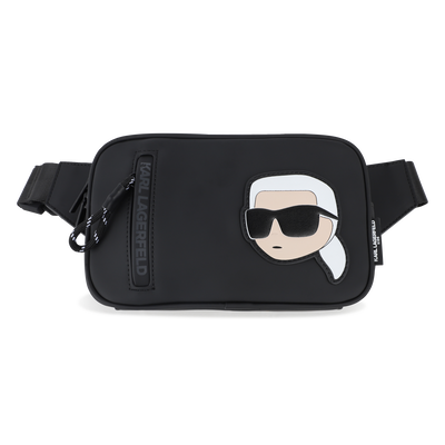 Bauchtasche aus beschichtetem Textil mit Gummieffe KARL LAGERFELD KIDS JUNGE