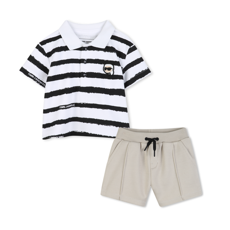 POLO- UND SHORTS-SET KARL LAGERFELD KIDS 
                        JUNGE