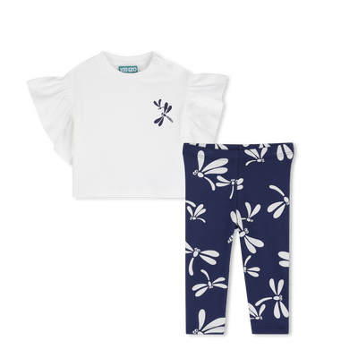 SET AUS T-SHIRT UND LEGGINGS KENZO KIDS M&Auml;DCHEN