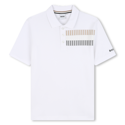 Gerades Poloshirt mit Streifen BOSS JUNGE