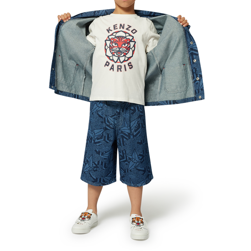 Jeans-Bermudas mit Druck KENZO KIDS 
                        JUNGE