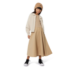 Langes Kleid aus zwei Materialien DKNY 
                    M&Auml;DCHEN