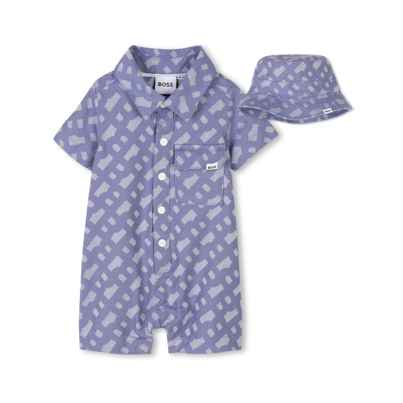 Set aus kurzem Overall und Hut BOSS 
                        JUNGE