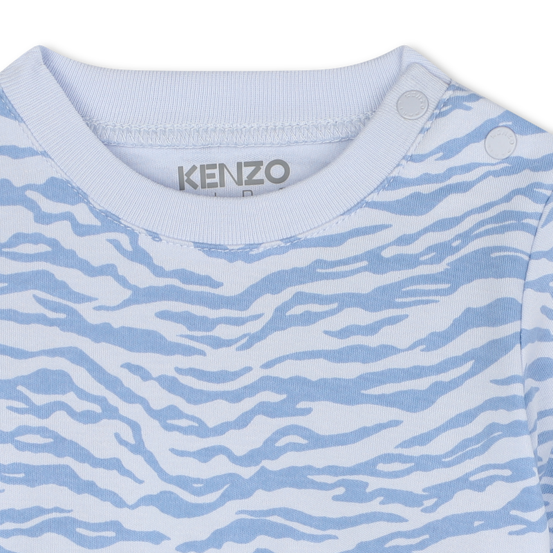 T-Shirt und Baumwoll-Latzhose KENZO KIDS 
                        JUNGE