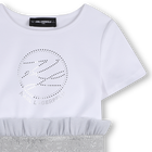 Kurz&auml;rmeliges kleid aus bi-material KARL LAGERFELD KIDS 
                    M&Auml;DCHEN