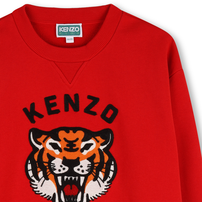 Sweatshirt aus ungeb&uuml;rstetem Fleece KENZO KIDS 
                        JUNGE
