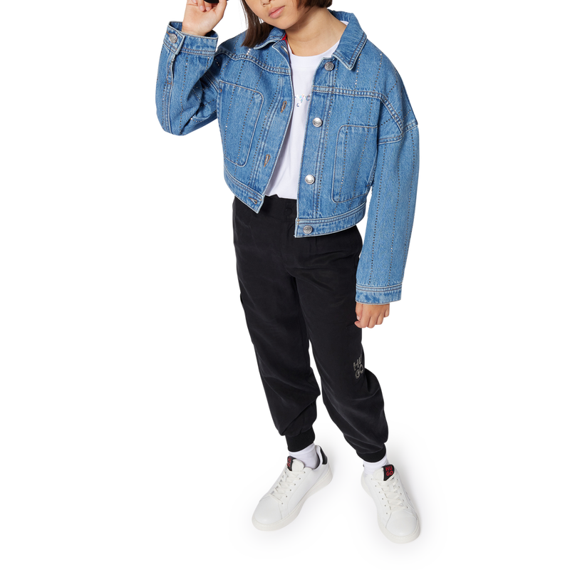 Gestreifte Jeansjacke HUGO 
                        M&Auml;DCHEN