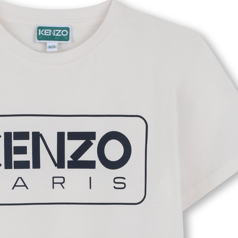 Kurz&auml;rmliges Baumwoll-T-Shirt KENZO KIDS 
                        JUNGE