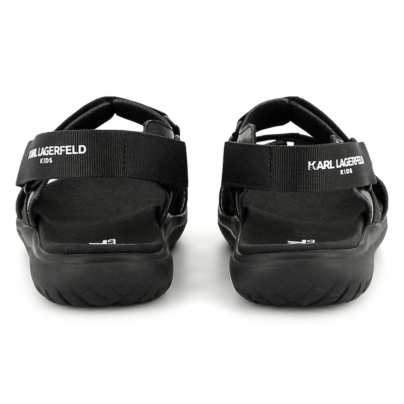 Ledersandalen mit Klett KARL LAGERFELD KIDS 
                        JUNGE