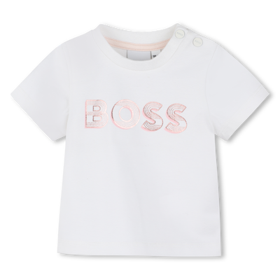 T-Shirt mit gl&auml;nzendem Druck BOSS M&Auml;DCHEN