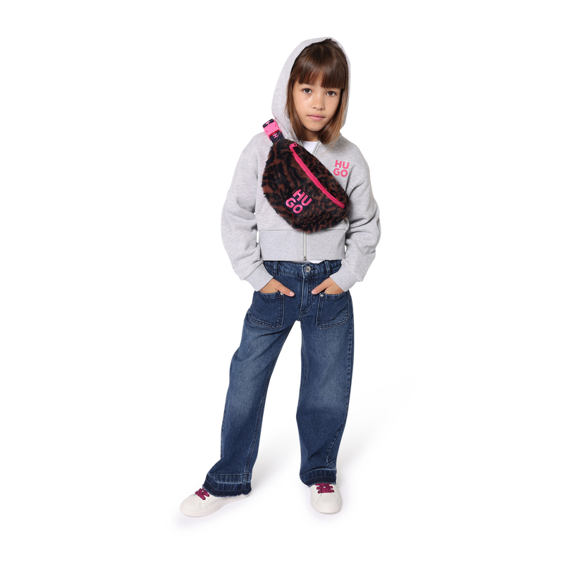 Sweatjacke mit Blumenmotiv HUGO 
                        MÄDCHEN