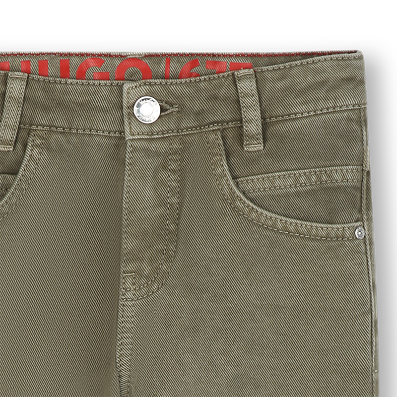 Hose aus ausgeblichenem Twill HUGO 
                        JUNGE