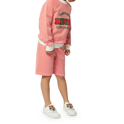 Gestreifte Baumwoll-Bermudas KENZO KIDS JUNGE