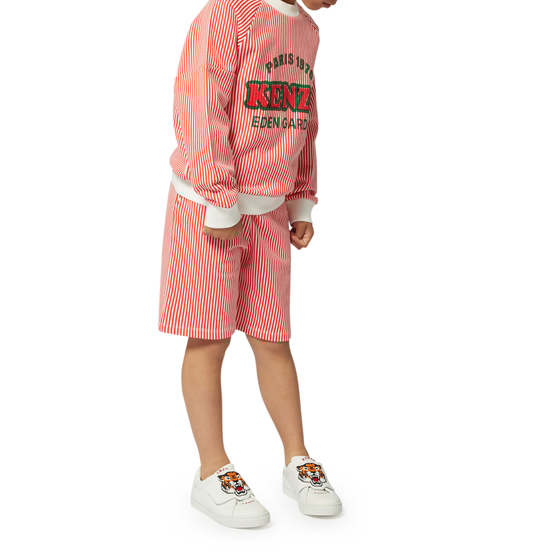 Gestreifte Baumwoll-Bermudas KENZO KIDS 
                        JUNGE