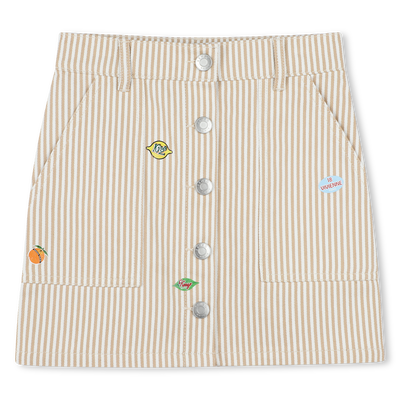Baumwoll-Rock mit Aufn&auml;hern KENZO KIDS M&Auml;DCHEN