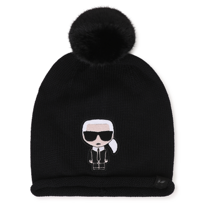 Pompom-M&uuml;tze KARL LAGERFELD KIDS M&Auml;DCHEN