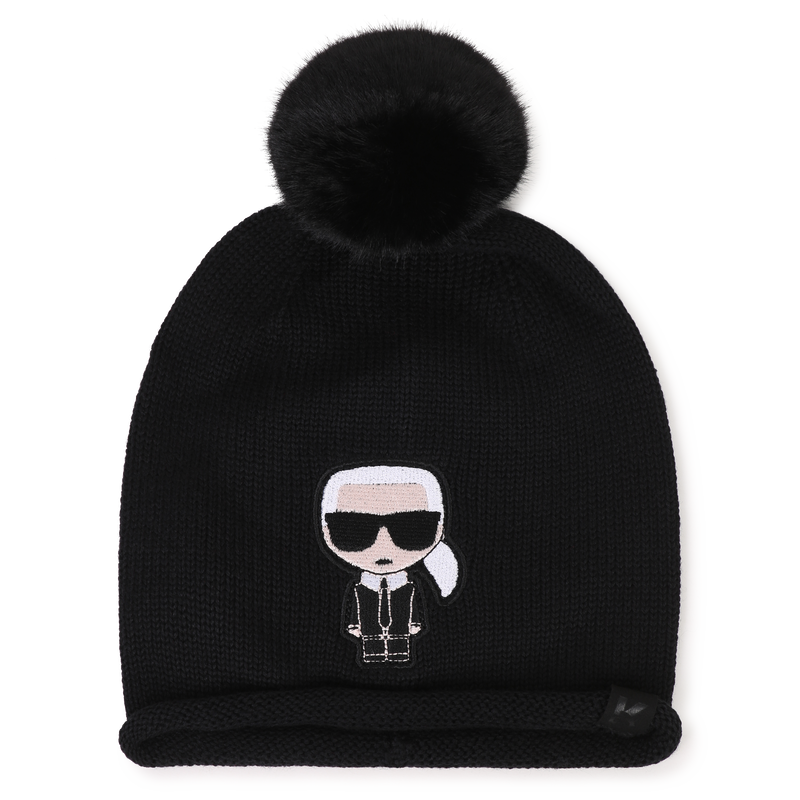 Pompom-M&uuml;tze KARL LAGERFELD KIDS 
                        M&Auml;DCHEN