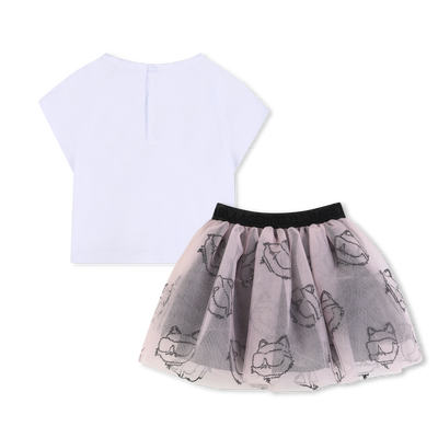 SET AUS T-SHIRT UND ROCK KARL LAGERFELD KIDS M&Auml;DCHEN