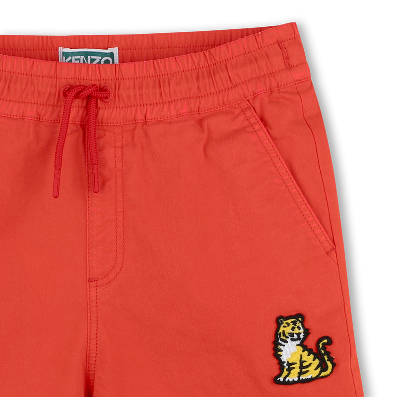 Baumwoll-Bermudas mit Badge KENZO KIDS 
                        JUNGE