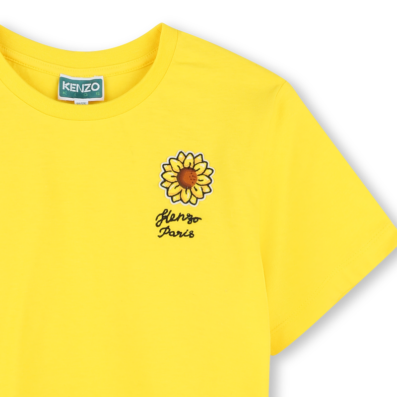Besticktes T-Shirt mit Badge KENZO KIDS 
                        M&Auml;DCHEN