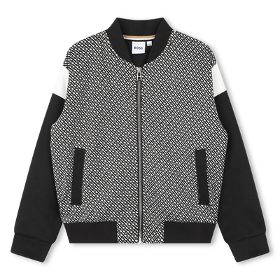 Zweifarbiger Cardigan mit Zip BOSS M&Auml;DCHEN