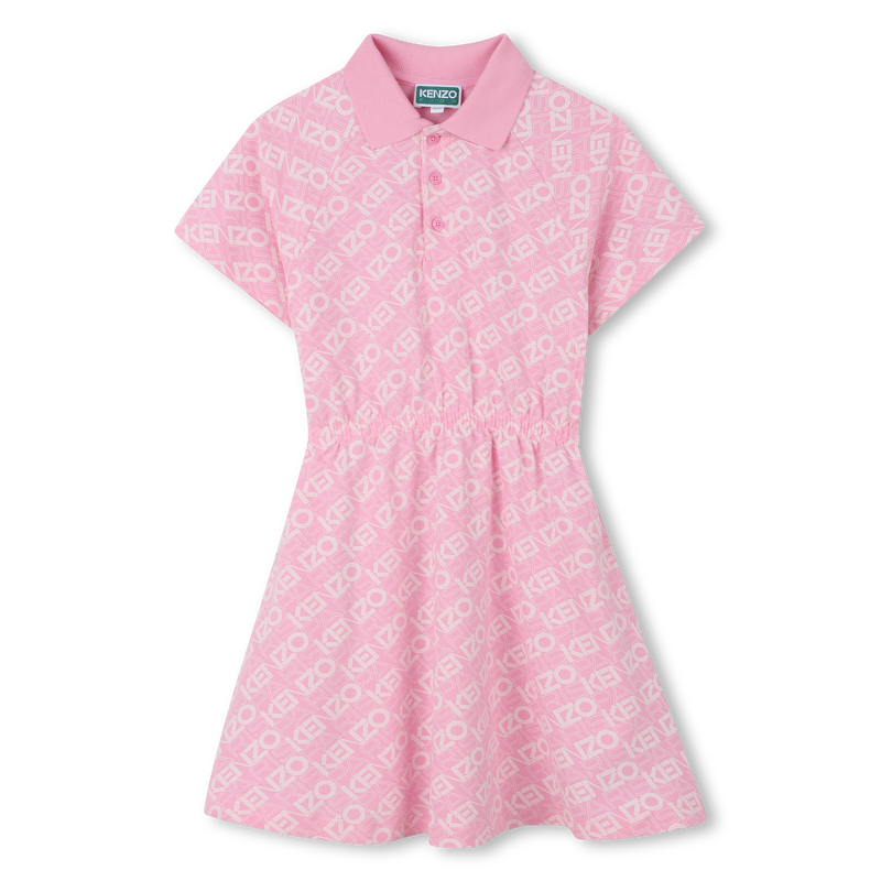 Kurzarm-Kleid mit Polokragen KENZO KIDS 
                        M&Auml;DCHEN