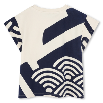 Bedrucktes Molton-T-Shirt KENZO KIDS M&Auml;DCHEN