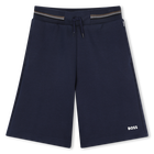 Jogging-Bermudas mit Logo, MARINE, hi-res
