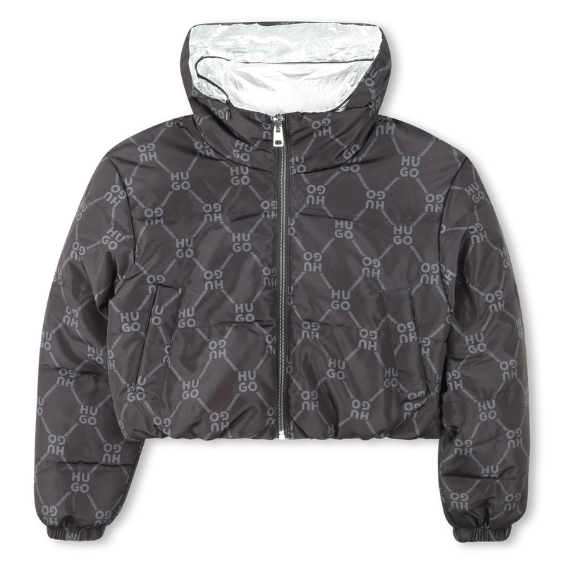 Kurze Wende-Winterjacke HUGO 
                        M&Auml;DCHEN