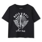 Gerade geschnittenes T-Shirt, SCHWARZ, hi-res