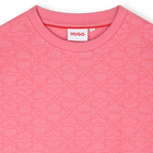 Kleid aus geb&uuml;rstetem Fleece HUGO 
                    M&Auml;DCHEN