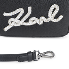 Handtasche, genarbtes und glatt beschichtetes Text KARL LAGERFELD KIDS 
                    M&Auml;DCHEN