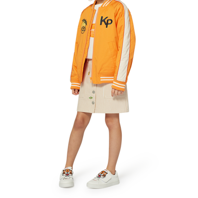 Baumwoll-Rock mit Aufn&auml;hern KENZO KIDS M&Auml;DCHEN