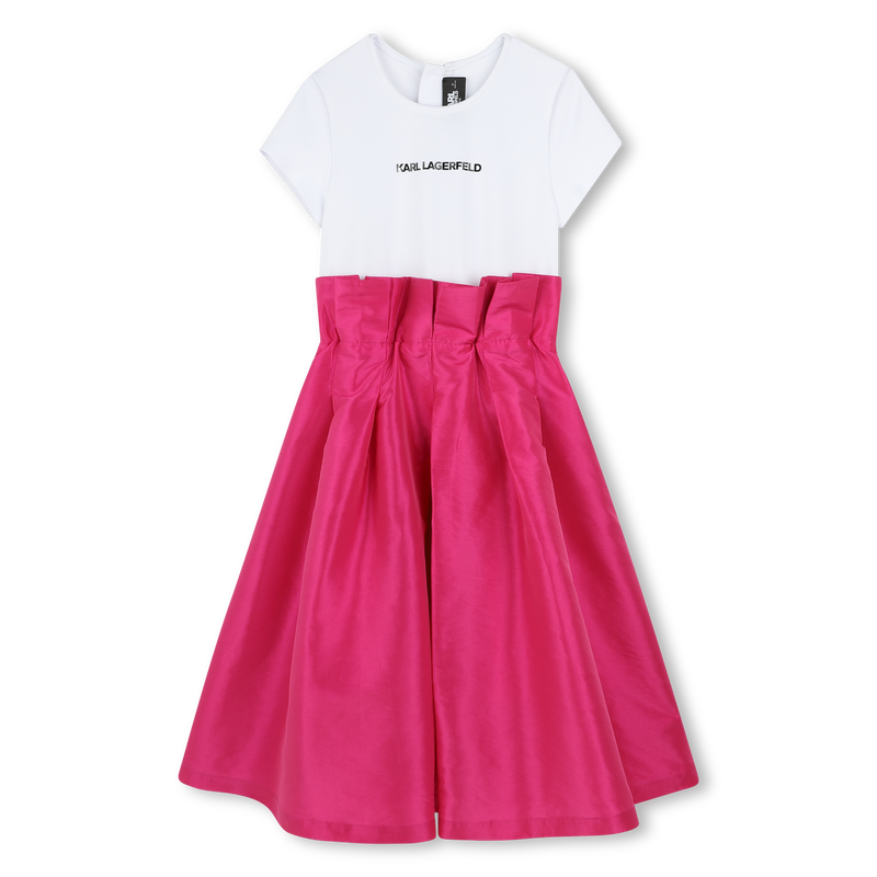 Elegantes Kleid aus Seidentaft KARL LAGERFELD KIDS 
                        M&Auml;DCHEN