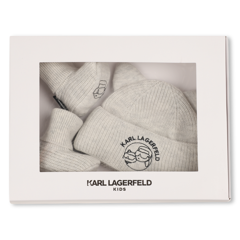 M&uuml;tze und Socken Set KARL LAGERFELD KIDS 
                        UNISEX