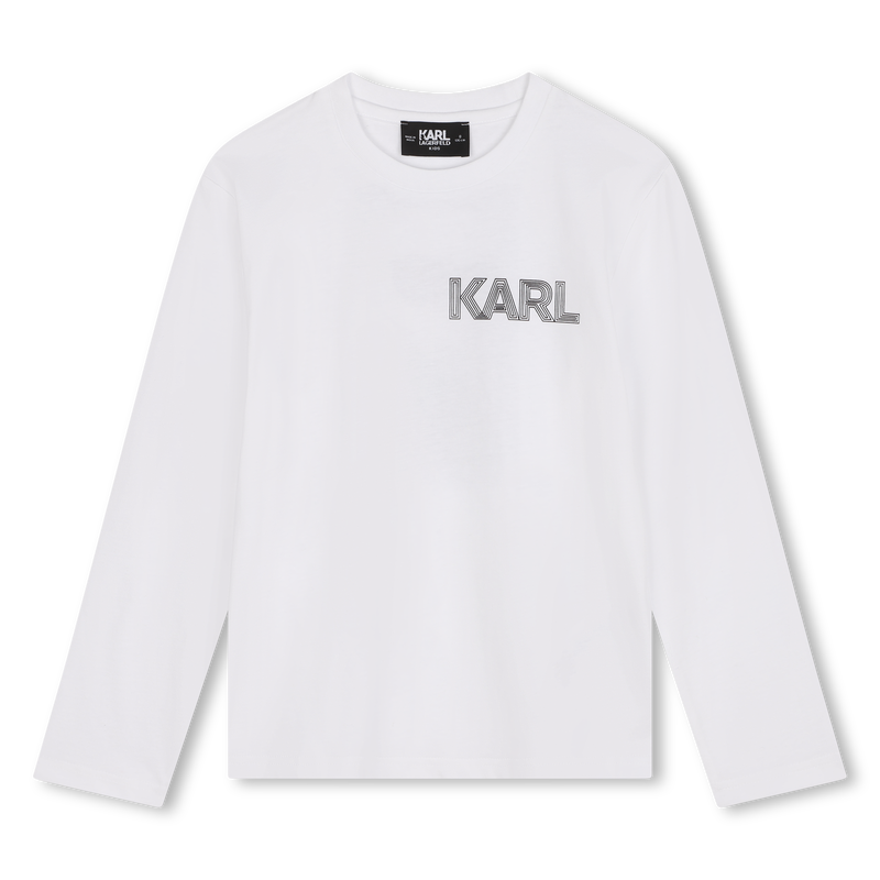 Lang&auml;rmliges Baumwoll-T-Shirt KARL LAGERFELD KIDS 
                        JUNGE